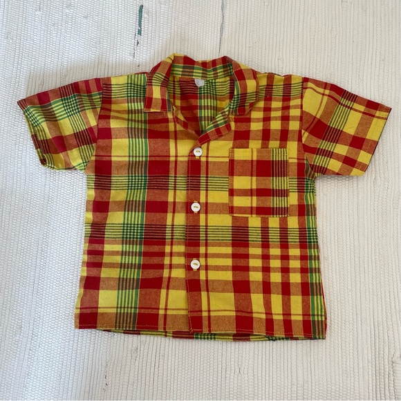 Beautiful textile button down toddler shirt - Picture 1 of 5